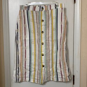 Lovestich Elena Stripe Skirt L NWT